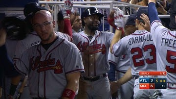 ATL@MIA: Braves score two runs on fielding error