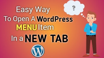 How to Make a WordPress Menu Item Open in a New Tab