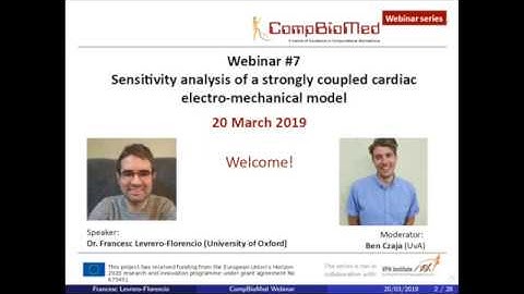 CompBioMed Webinar 7: Sensitivity analysis of a strongly coupled cardiac electro-mechanical model