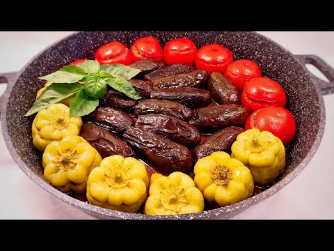 Badımcan Bibər Pomidor Dolması  | Yemek Reseptleri