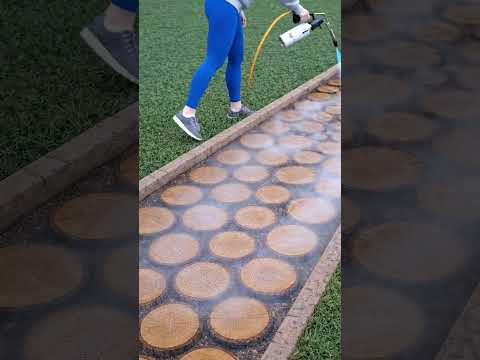 She Covered Garden Foothpath With Epoxy Resin