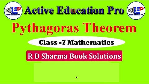 Pythagoras theorem problem || Class - 7 || @ActiveEducationPro