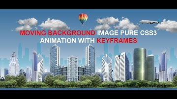 Moving Background Image Pure CSS3 Animation with keyframes
