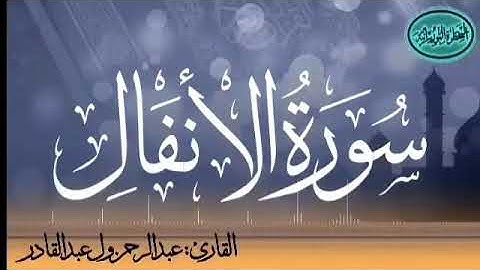 سورة الأنفال للقارئ الموريتاني عبد الرحمن ول عبد القادر