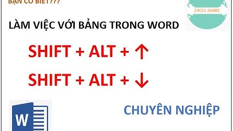 Cách di chuyển hàng trong bảng/ Bảng trong Word CHUYÊN NGHIỆP