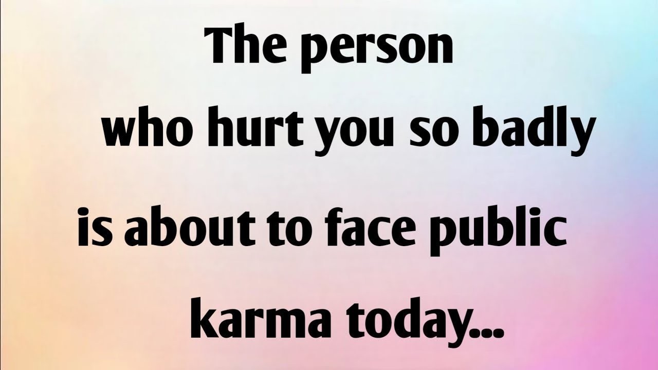 THE PERSON WHO HURT YO SO...
