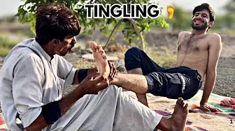 ASMR FEET TICKLISH MASSAGE MEN ( YOUNG MODEL ) | FOOT REFLEXOLOGY | LEG MASSAGE FOR RELAXATION SLEEP