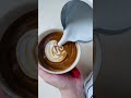 今日咖啡拉花練習-葉子/Practice Latte Art Rosetta