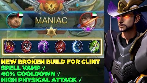 New Broken Build For Clint 🔥 | Clint Rip Savage Gameplay | Mobile Legends | EnemyKiller