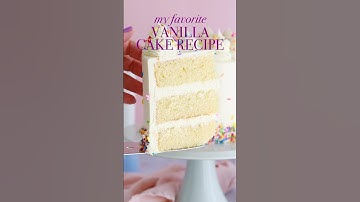My favorite homemade vanilla cake recipe that rivals box cake mix 🎂 at sugarandsparrow.com #cake