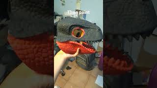 how to fix a scam Dino mask tutorial #dinomask #cosplay #antizoo #costume #fursuitmaker #dinos