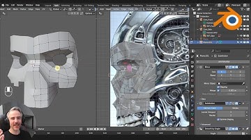 Modeling the Front Face in Blender | Blender Terminator Skull p2