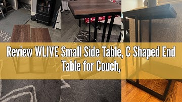 Review WLIVE Small Side Table, C Shaped End Table for Couch, Sofa and Bed, Tv Tray Table That Slides