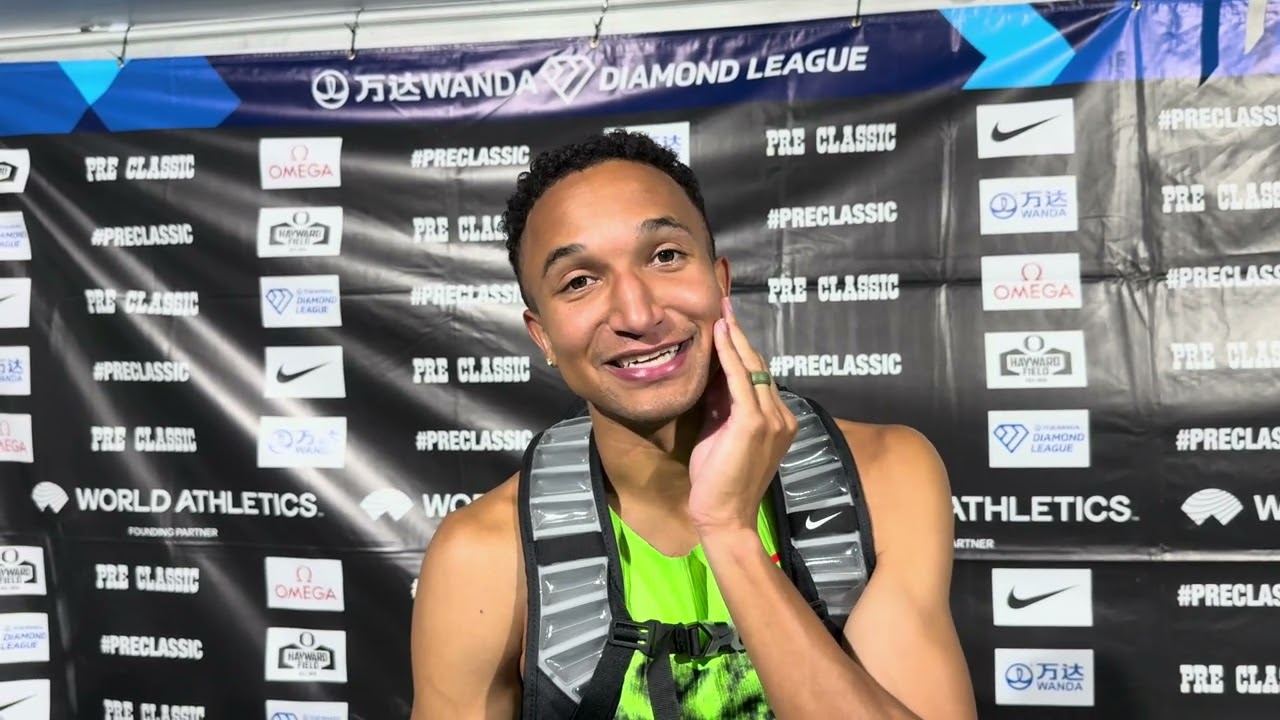 Donavan Brazier after a tactical 800 and his fitness. Gave himself B+ in this race.