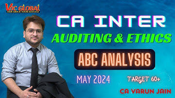 CA Inter Audit | ABC Analysis for May 2024 | By CA Varun Jain
