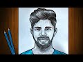 how to draw Indian cricketer Ruturaj Gaikwad |  drawing easy step by step | Indian cricketer drawing