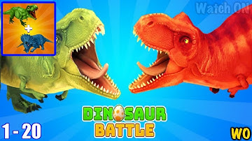 Dinosaurs Battle - Merge 3D | Level 1 - Level 20 | Gameplay Walktrough