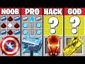 Minecraft Battle: AVENGERS ENDGAME CRAFTING CHALLENGE ~ NOOB vs PRO vs HACKER vs GOD –Animation