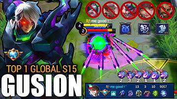 TOP 1 GLOBAL S15 GUSION FAST HAND 1.5sec KILL COMBO! GUSION GAMEPLAY BY me good!