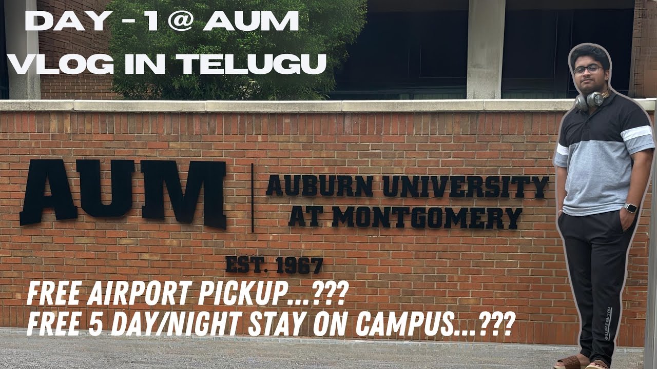 Day 1 - Auburn University Montgomery | Daily Vlog | తెలుగు | Yashoivlogs-USA