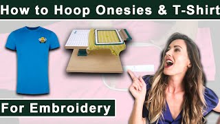 How to Hoop on Onesies and T-shirts For Embroidery | Hooping T-shirts | Zdigitizing