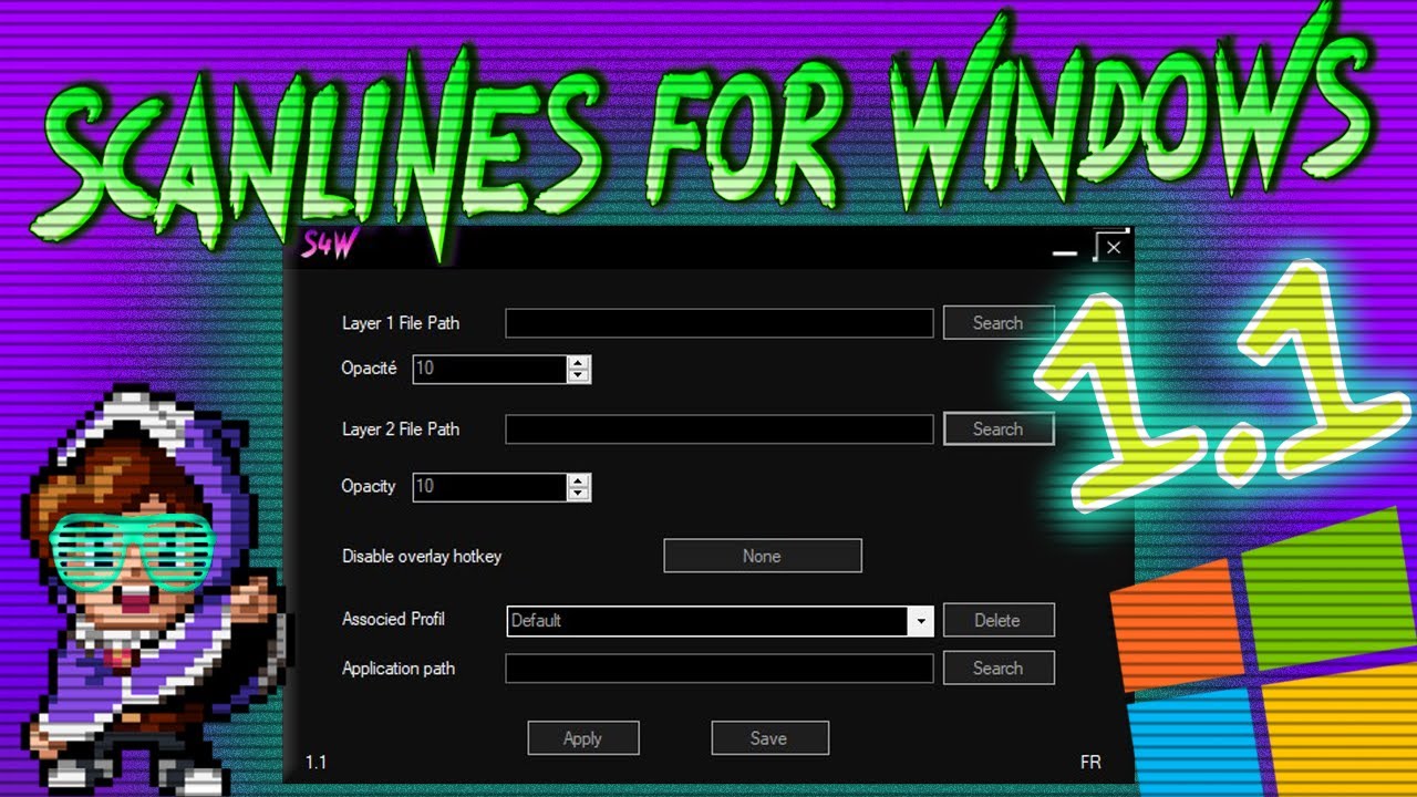 [S4W] SCANLINES FOR WINDOWS 1.1 UPDATE (Download in the description ...