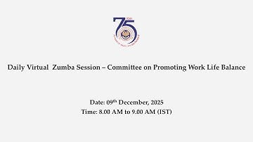 Virtual Zumba Session – Committee on Promoting Work Life Balance