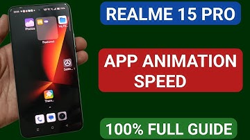 realme 15 Pro me app startup and closing animation speed kaise change kare