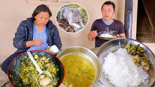 local chicken curry and rice in our farm house || Bhumi & sarmila ||