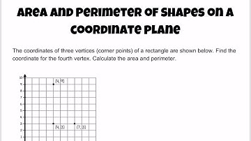 Area and Perimeter of Shapes on a Coordinate Plane