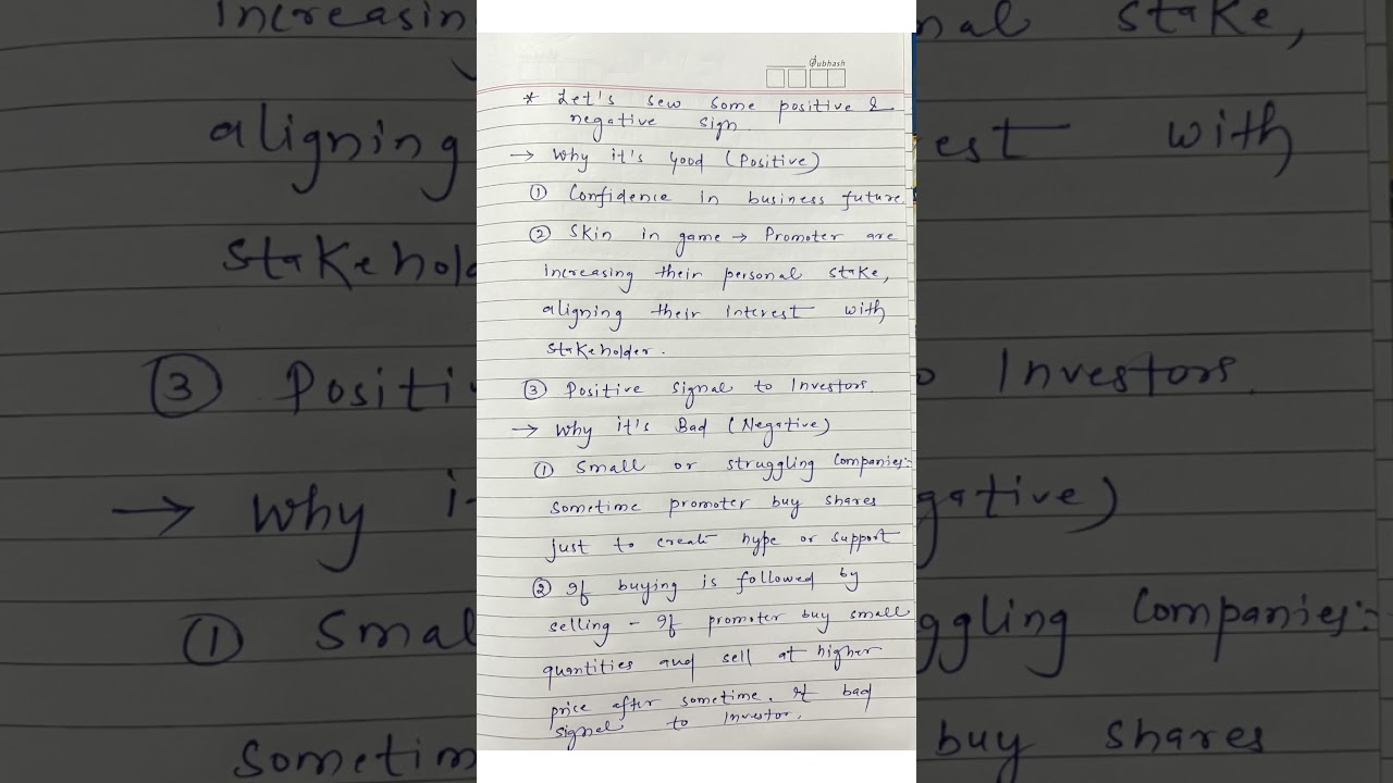 Keep an eyes of Promoter Buying 