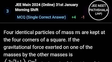 IIT JEE JEE main gravitational force pyq 2024 #iitian #iitjee #iit #olympiad #jee #jeemains #physic