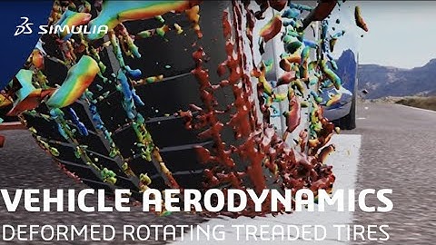 Vehicle Aerodynamic Simulation with Deformed Rotating Treaded Tire | SIMULIA PowerFLOW