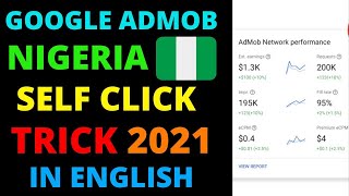 Google Admob Self Click in Nigeria || Google Admob Earning English ||  Admob Payment Proof Nigeria