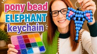 DIY Pony Bead Elephant Keychain