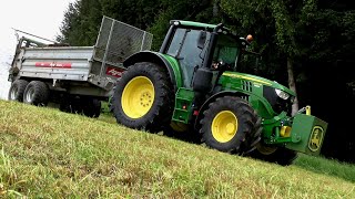 John Deere 6140M am Mist ausbringen | Agrar Mistral MZ80