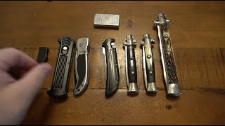 KNIFE TRADE : Got A Small Collection Of Old School Automatic Knives To EDC...