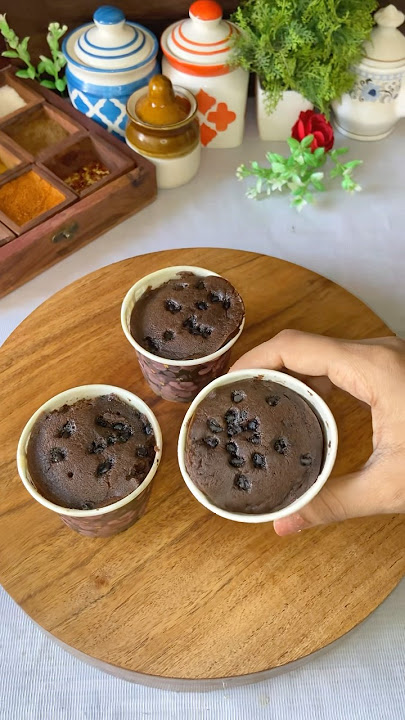 Chocolate Cupcakes🧁😋Without Oven🤩 | 3 Ingredients Cupcakes #shorts #trending #cupcake