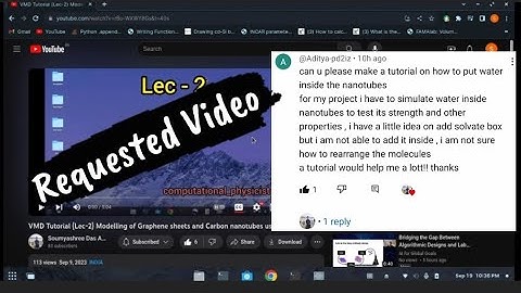 Requested Video II Water molecule inside nanotube using VMD and Packmol software ©