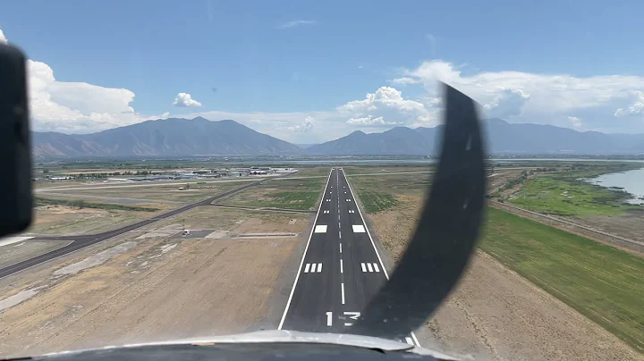 Provo Airport Runway 13 Approach and Landing in Skylane