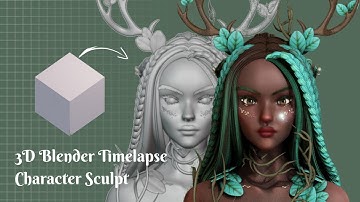 Fantasy Forest Fairy ❤ 3D Blender Timelapse Character Sculpt