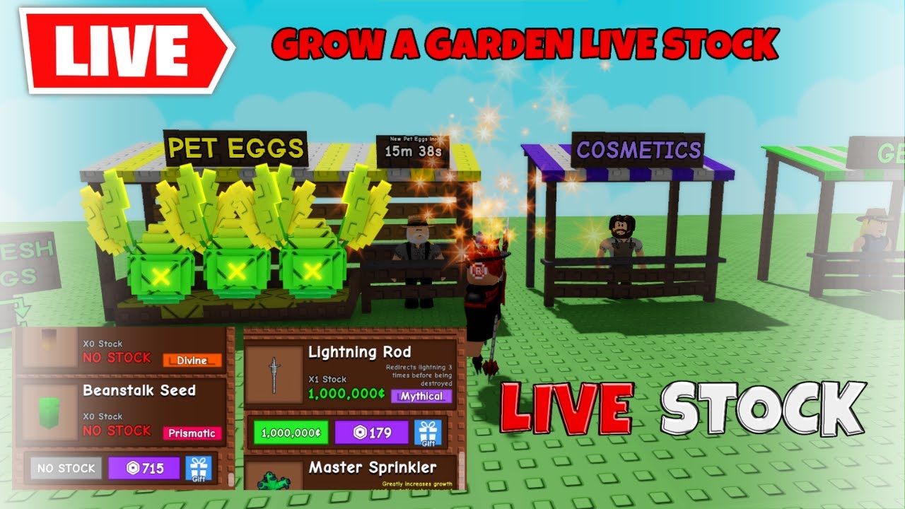 🔴*LIVE* THE BEST GROW A GARDEN STOCK LIVE STREAM !! - YouTube