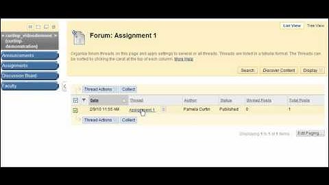 MATC - Blackboard - How to Reply to a Thread in a Blackboard Discussion Forum