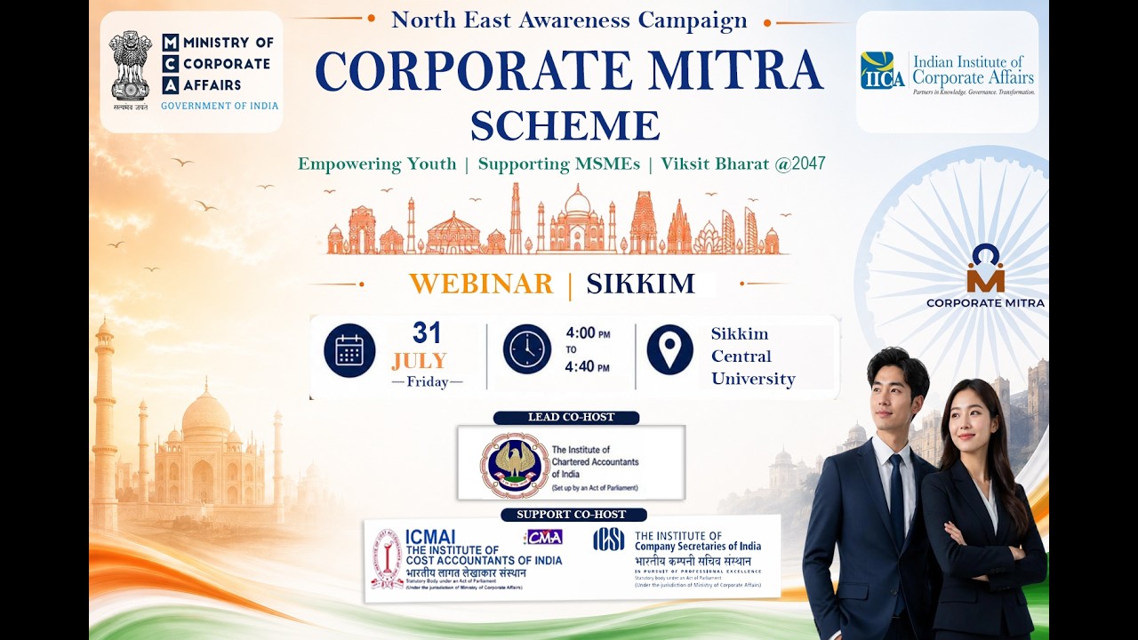 Webinar | Corporate Mitra Scheme @ Northeast Awareness Campaign | Sikkim | Friday | 31.07.2026