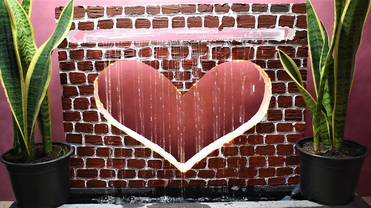 How to make Heart shaped Fountain / waterfall fountain YouTube