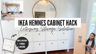 Small Entryway Makeover with IKEA Shoe Storage Hack