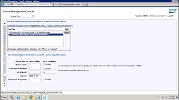 SAP BO Administration -  Managing BO License