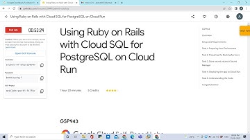 Using Ruby on Rails with Cloud SQL for PostgreSQL on Cloud Run #googlecloudfacilitator #qwiklabs