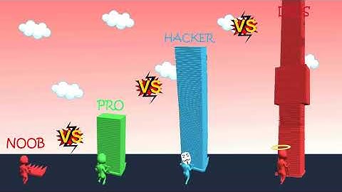 Noob VS Pro VS Hacker VS God - Stack colors!