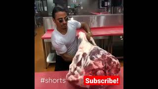 The Salt Bae & Giant Meat! #shorts #trending #viral